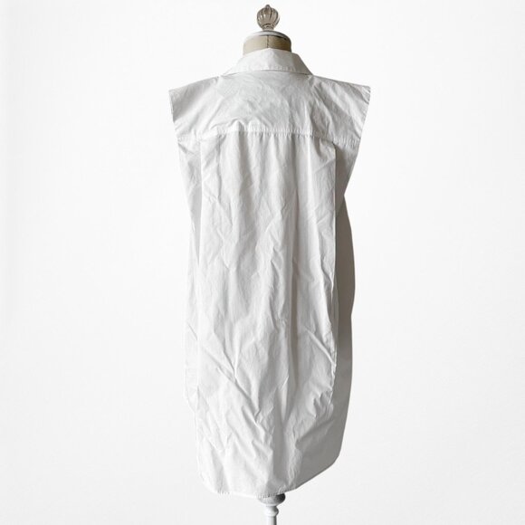 Zara Sleeveless Oversized Button Down Shirt Dress Tank Top Size XS/S - Picture 7 of 8